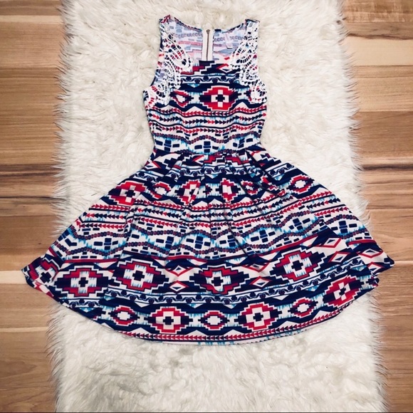 Southwestern Print Skater Dress - Picture 3 of 7